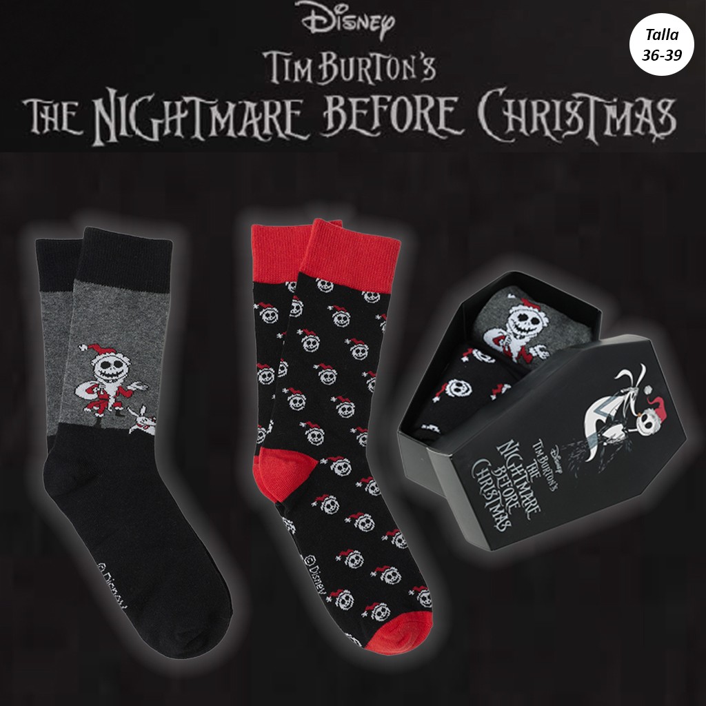 Calcetin mujer pack 2 cajita regalo ataúd