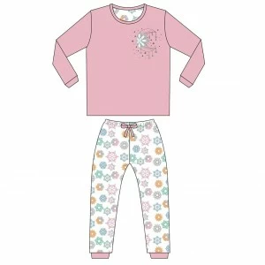 Pijama mujer de tejido fino de algod&oacute;n manga larga
