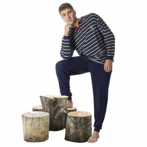 Pijama hombre manga larga rayas
