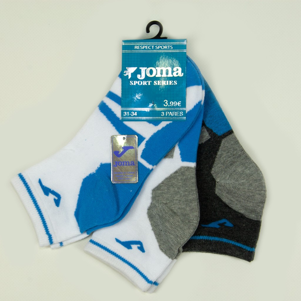 Pack-3 calcetines tobilleros básicos de hombre de la firma JOMA