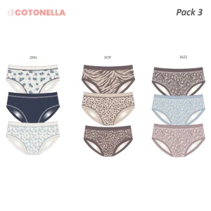 Braga midi acabados super soft pack x 3 moda