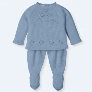 Conjunto beb&eacute; punto perl&eacute; dos piezas