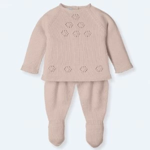 Conjunto beb&eacute; punto perl&eacute; dos piezas