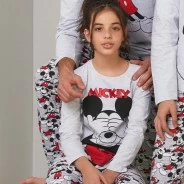 Pijama ni&ntilde;a algod&oacute;n Mickey