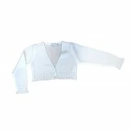 Chaqueta torera con bajo y pu&ntilde;os calados