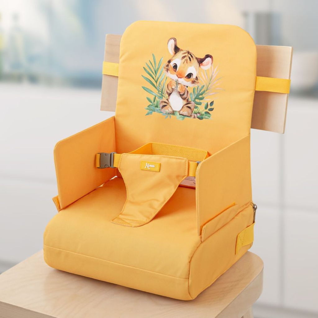 Trona bebe de viaje plegable trigecito mostaza