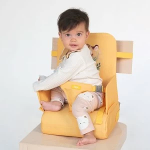 Trona bebe de viaje plegable trigecito mostaza