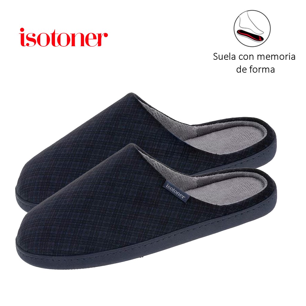 Zapatilla Velour hombre abierta suela anatómica.