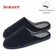 Zapatilla Velour hombre abierta suela anat&oacute;mica.