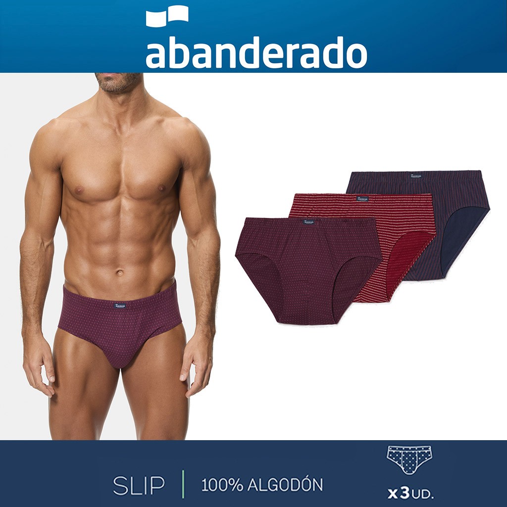 Slips estampados pack 3 algodón