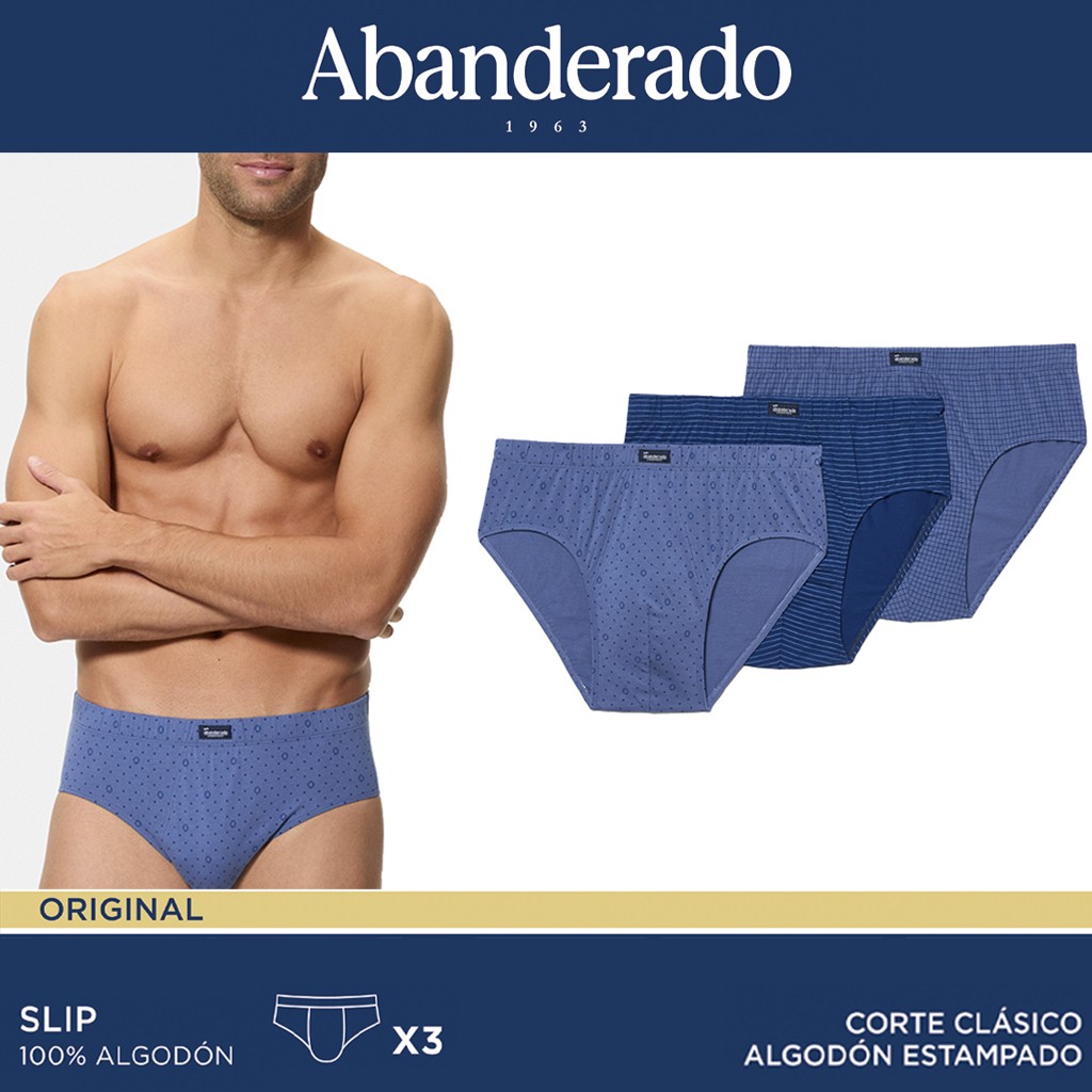 Slips estampados pack 3 algod&oacute;n