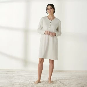 Camis&oacute;n manga larga mujer cuello botones