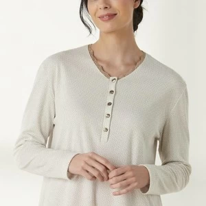 Camis&oacute;n manga larga mujer cuello botones