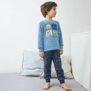 Pijama tundosado infantil para ni&ntilde;o con pu&ntilde;o