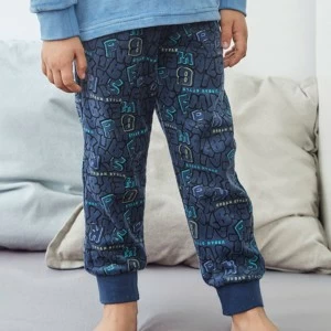 Pijama tundosado infantil para ni&ntilde;o con pu&ntilde;o