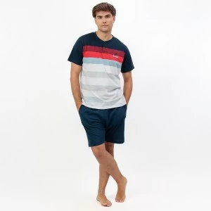 Pijama manga corta hombre algod&oacute;n