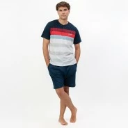 Pijama manga corta hombre algod&oacute;n