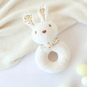 Sonajero beb&eacute; conejo peluche suave y blandito