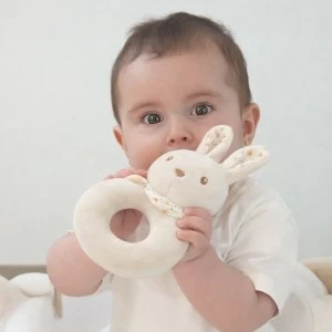 Sonajero beb&eacute; conejo peluche suave y blandito