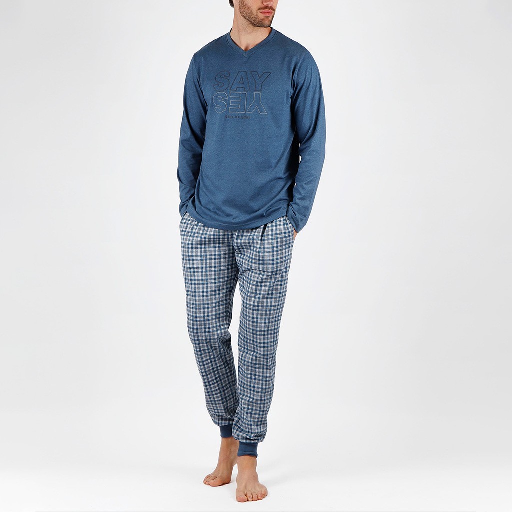 Pijama hombre pantalón cuadros