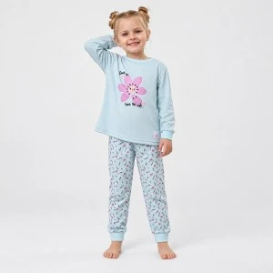 Pijama ni&ntilde;a tejido terciopelo estampado