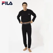 Pijama de algod&oacute;n con cintura goma vista y pu&ntilde;os