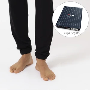 Pijama de algod&oacute;n con cintura goma vista y pu&ntilde;os