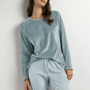 Pijama largo mujer tejido suave y el&aacute;stico
