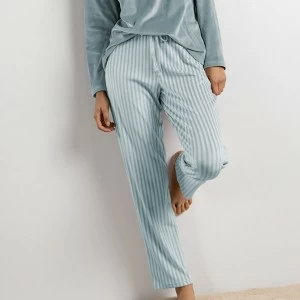 Pijama largo mujer tejido suave y el&aacute;stico