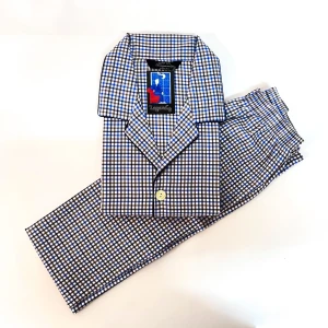 Pijama hombre villela de cuadritos azules