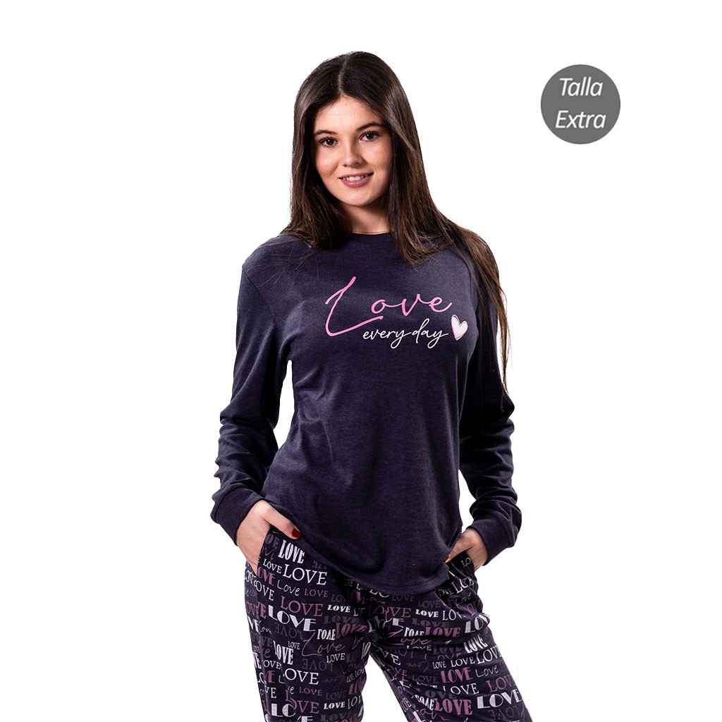 Pijama mujer tejido algodón estampado