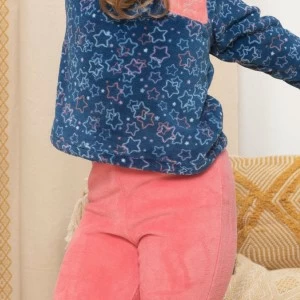 Pijama ni&ntilde;a coralina estrellas