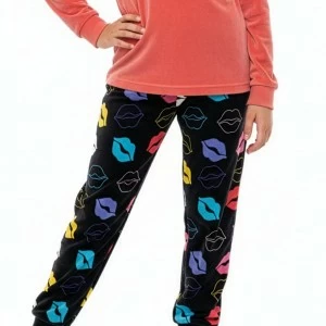 Pijama manga larga ni&ntilde;a tejido aterciopelado