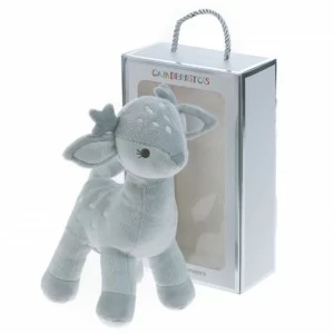 Peluche bebe ciervito en caja de regalo.
