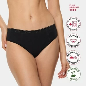 Braguita menstrual de flujo abundante algod&oacute;n
