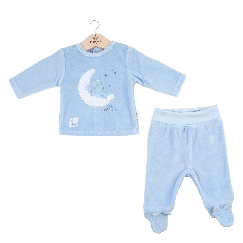 Pijama bebé aterciopelado dos piezas