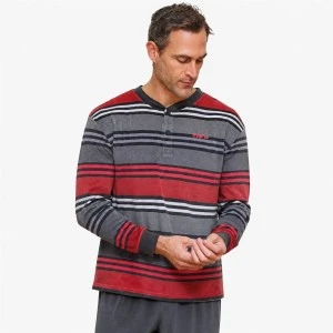 Pijama manga larga hombre cuello botones