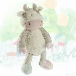 Peluche grande en forma de vaca de tacto suave