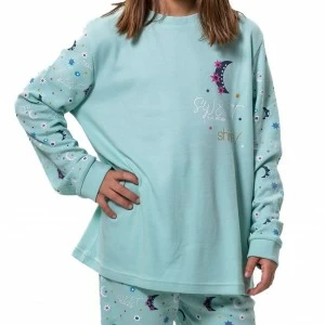 Pijama juvenil largo estampado Lunas
