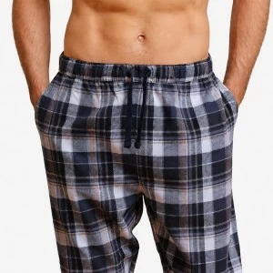 Pantal&oacute;n pijama hombre franela cuadros
