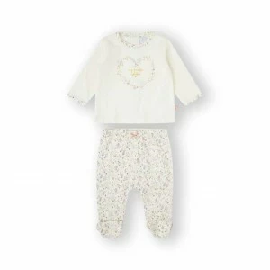 Pijama bebe 2 piezas manga larga con polaina 