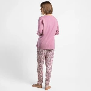 Pijama mujer manga larga viscosa estampada