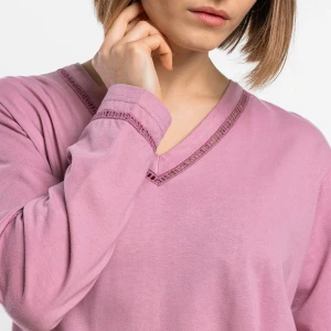Pijama mujer manga larga viscosa estampada