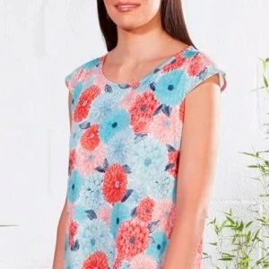 Vestido de algodon estampado sin mangas