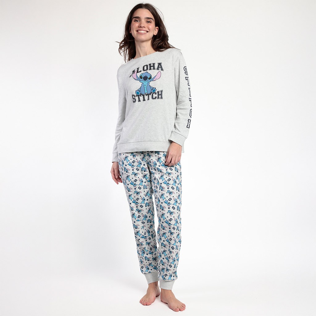 Pijama algodón mujer estampado Stitch