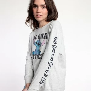 Pijama algod&oacute;n mujer estampado Stitch