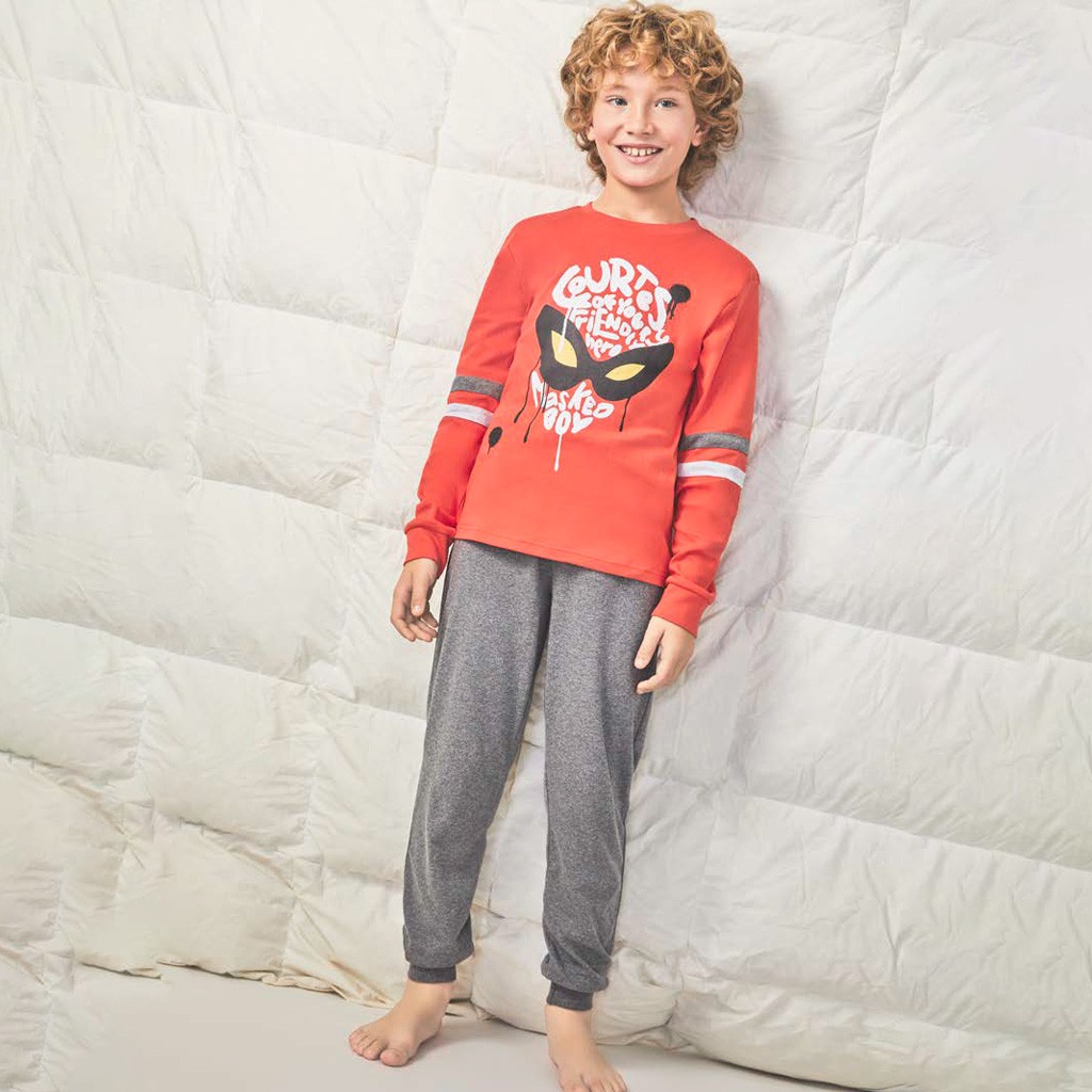 Pijama largo niño algodón