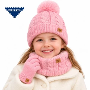 Conjunto infantil gorro, guantes y braga cuello