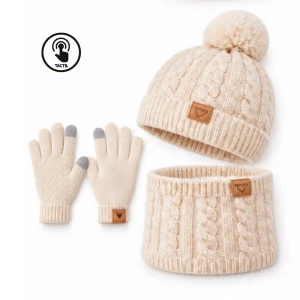 Conjunto infantil gorro, guantes y braga cuello