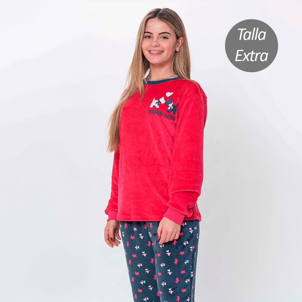 Pijama largo mujer talla extra